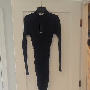 MONROW Black Long Sleeve Dress